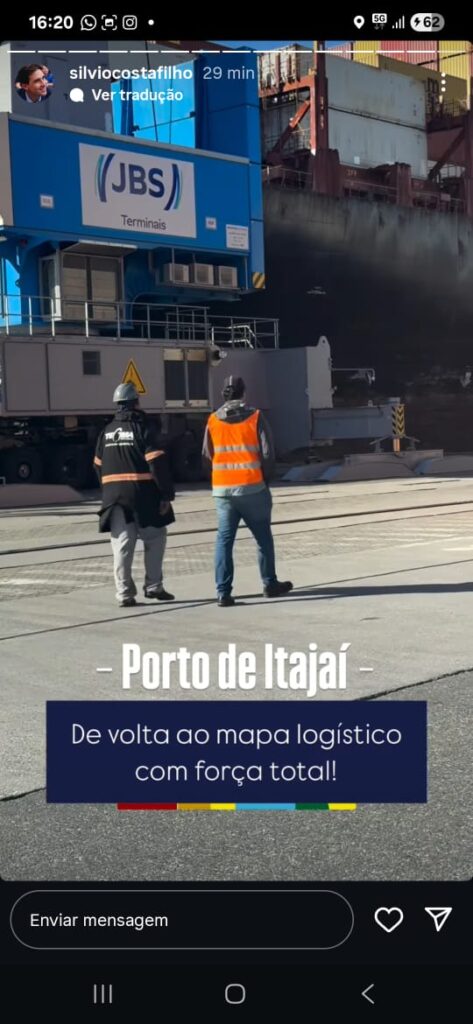 Porto de Santos vem depois de Itajaí