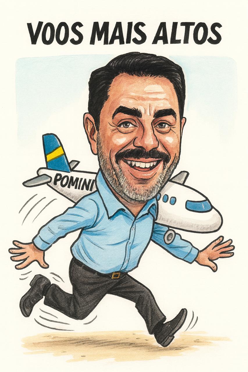 Pomini quer decolar, mas pode acabar retido no portão de embarque