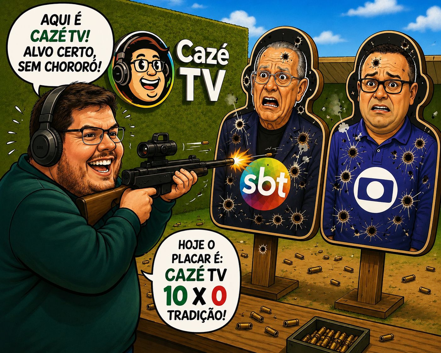 Enquanto a TV Aberta olha para o passado, a CazéTV domina o futuro