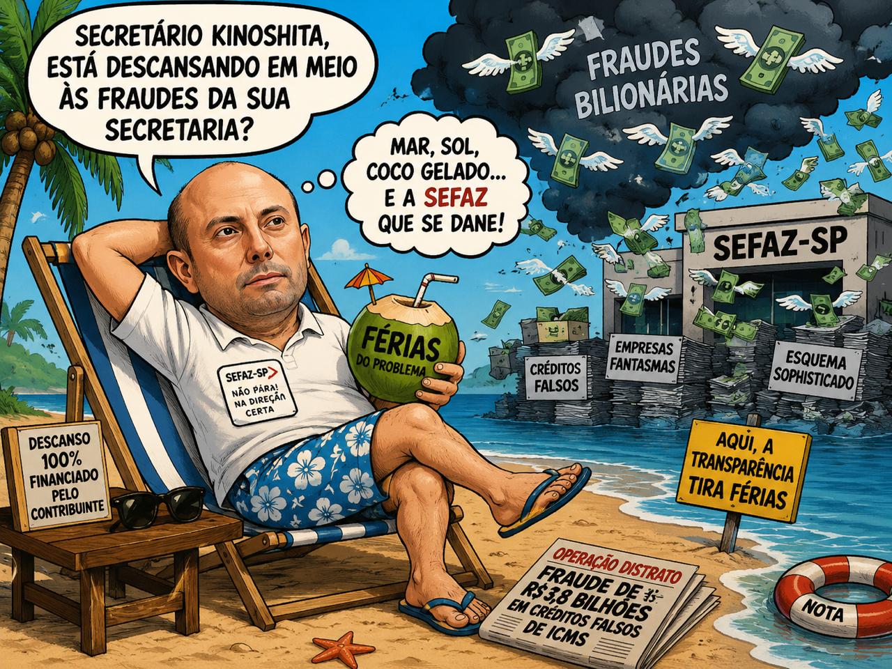 Escândalo bilionário na Sefaz-SP: Kinoshita está mesmo de férias?